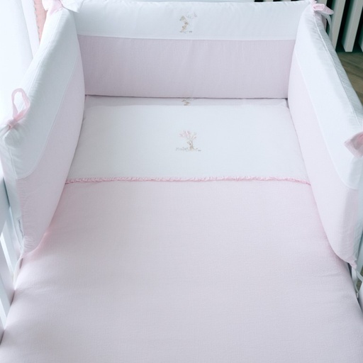 Bed protector 70cm - cotton (70x70x70cm) h:30cm Pink Garden Party