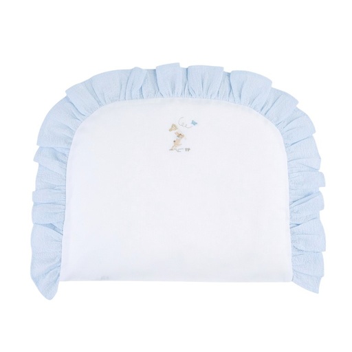 Taie d'oreiller (36x30cm) Blanc/bleu clair