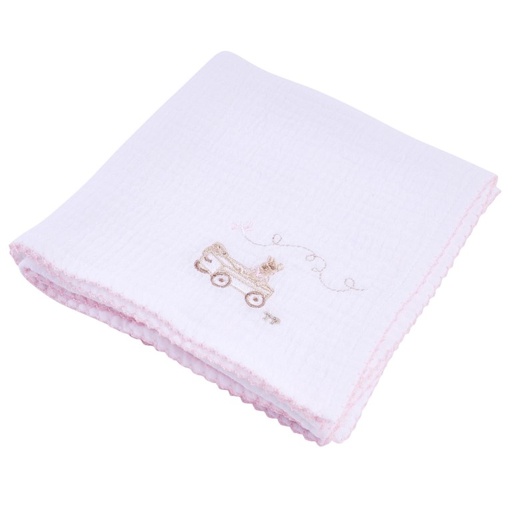 3 geborduurde tetra doek bp 60×60 + doos White/pink 