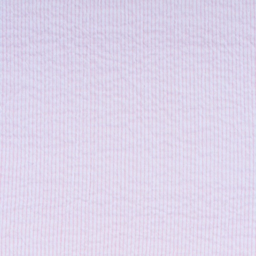 Fabric per metre - striped seersucker Pink Garden Party