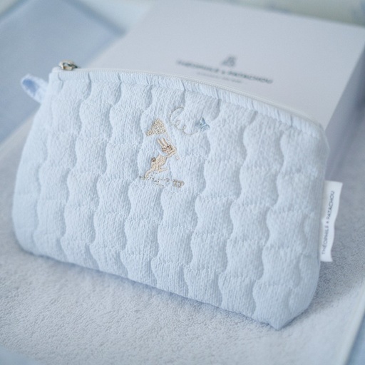 Platte tas – Gewatteerd Light blue 