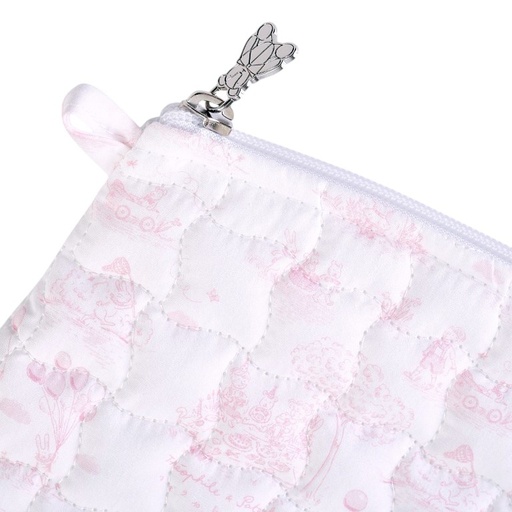 Toilettas klein, gewatteerd Pink printed 