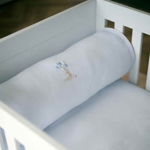 Rolkussen geborduurd Light blue 