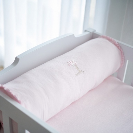 Rolkussen geborduurd Pink 