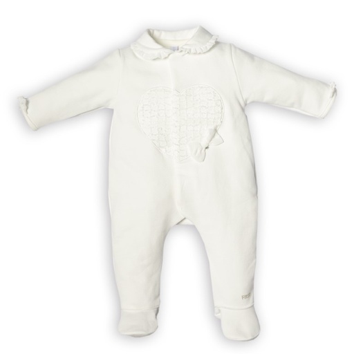 Kruippakje hart off white 