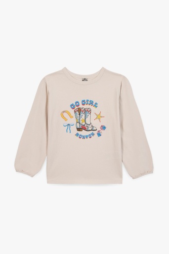 T-Shirt lange mouwen Titty Go Girl MOUTON 