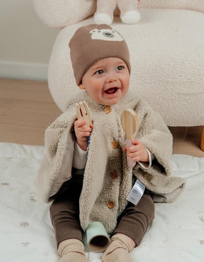 Poncho in groloudoux® beige 