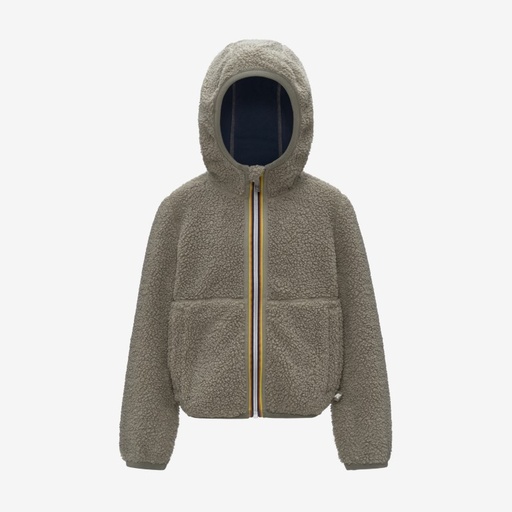 Omkeerbare jas jack sherpa polar double Green Oak - Blue Deep Cobalt 