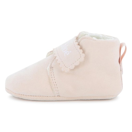 Babyslofjes van suède beige 
