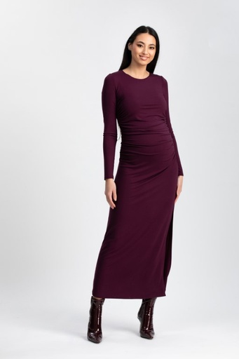 Zwangerschapsjurk in bamboe jersey Daphne midnightplum 