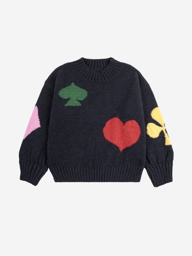 Sweater Bobo Joker jacquard rolkraag midnight blue 