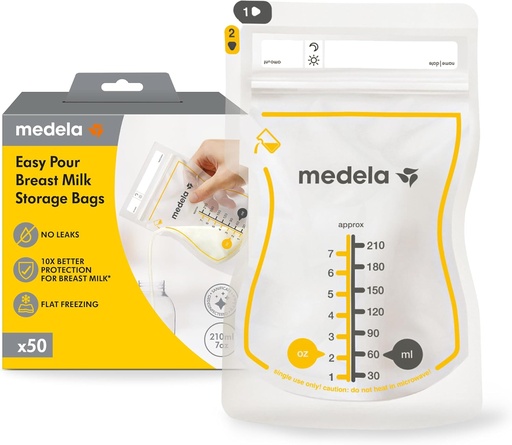 Breast milk storage bags 210 ml (50 pieces)  