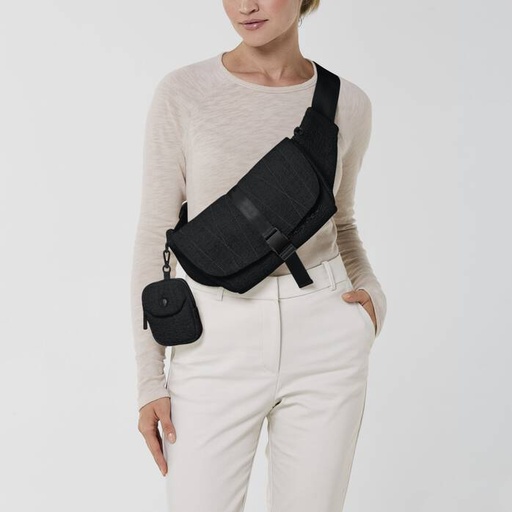 Heuptas belt bag Bouclé Stone Black 