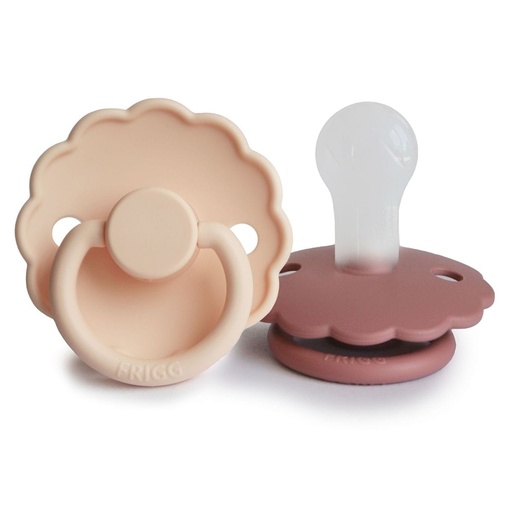 Fopspeen latex daisy (0-6maand, 2 stuks) pink cream - powder blush 