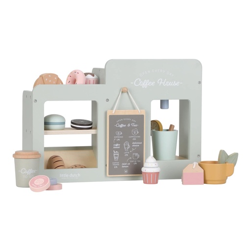 Houten koffiehoek groen 