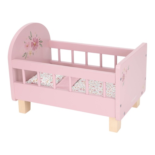 Wooden doll bed Pink