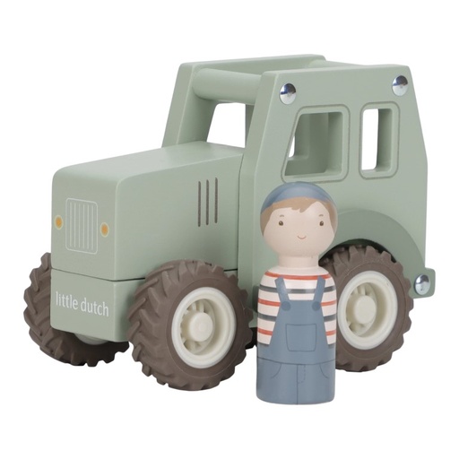 Tracteur en bois groen 