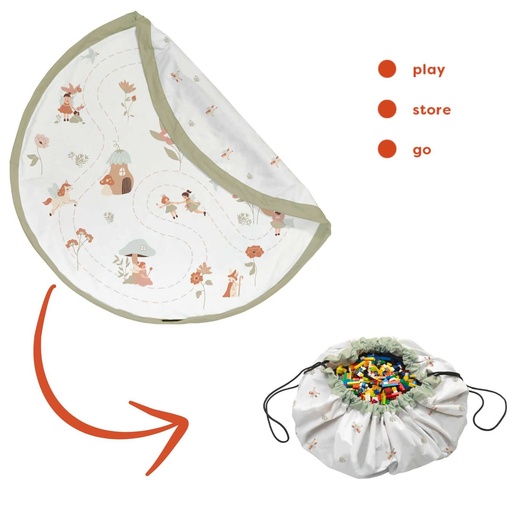 Opbergzak en speelmat Noomad Original dubbelzijdig sprookjeswereld 