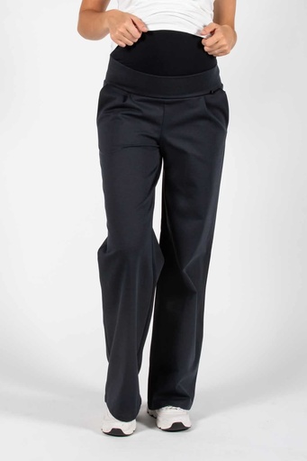 Wide-leg maternity trousers navy 