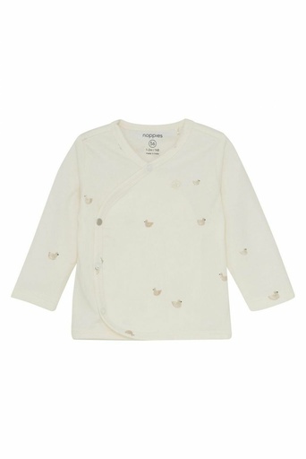 T-Shirt wikkel Nour met lange mouwen Dierenpatroon Off White 
