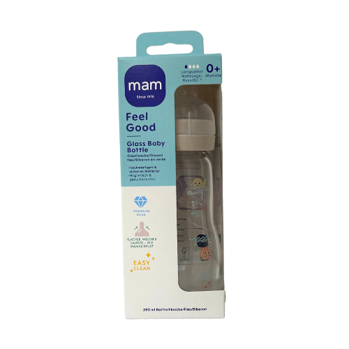 Zuigfles feel good glas 0m+ 260ml  
