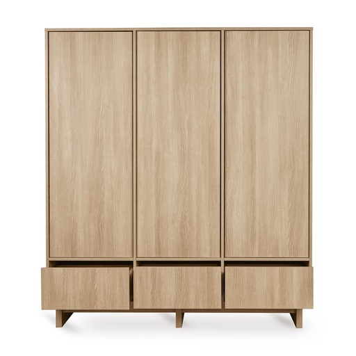Wardrobe 3 doors XL Kyo honey ash 