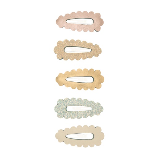 Haarclip klein clic clacs (5 stuks) Scallop 