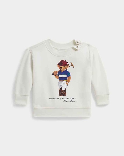 Sweatshirt (3m-18m) Cr25 Bear Deckwash White 