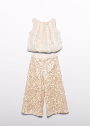 Trouser set champagne 