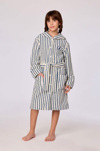 Badjas Donkerblauwe Streep 