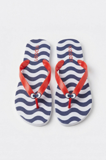 Teenslippers Marineblauwe Streep 