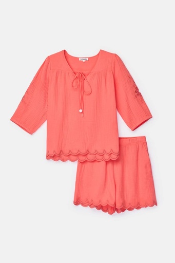 Pyjamashortset Rood Roos 