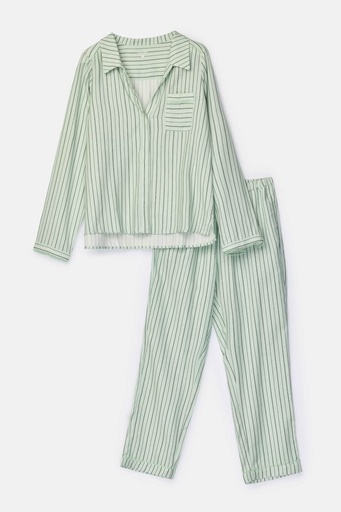 Pyjama Streep Groen 