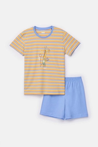 Pyjamashortset Geel Gestreept 