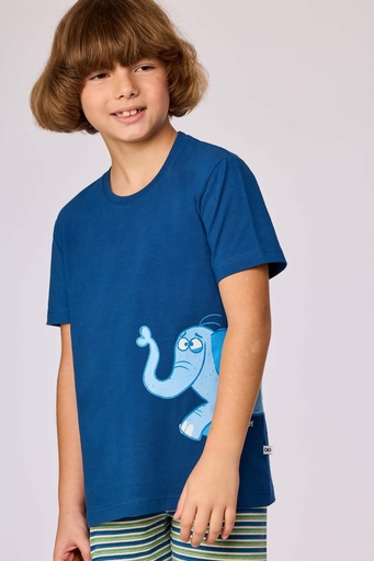 Pyjamashortset donkerblauw 