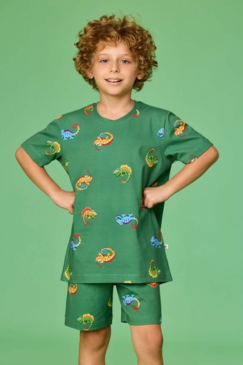 Pyjamashortset Kameleon Print Groen 