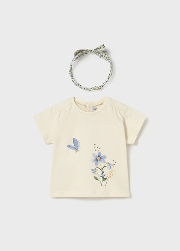 Set t-shirt korte mouwen met haarband bone 