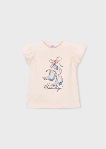 T-shirt met korte mouwen "howdy" salmon 