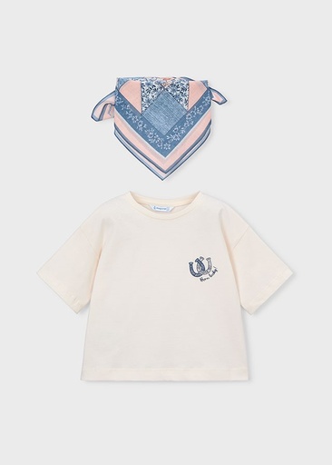 T-shirt met korte mouwen met bandana set Sky Bone 