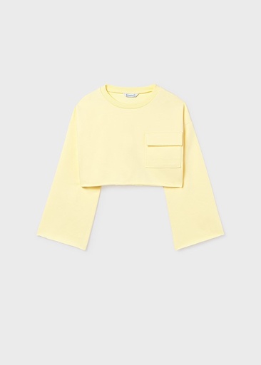 Set 2-delig - croptop en cropped sweater vanilla 