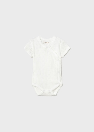 Body met korte mouwen met zijsluiting natural 