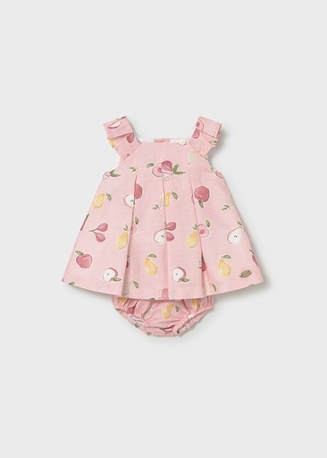 Linnen jurk met bloomer pink 