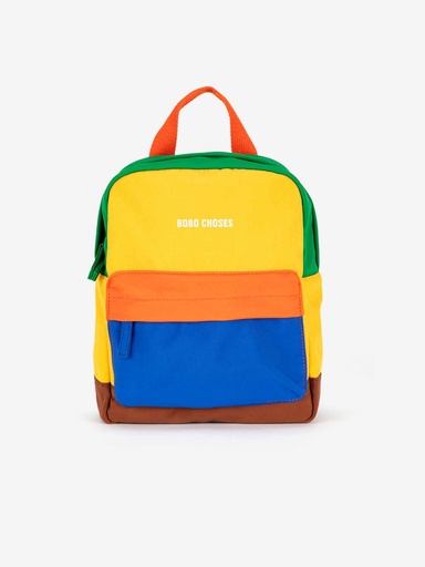 Backpack woven colour block multicolour