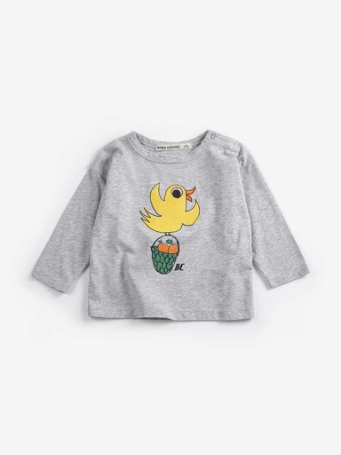 T-shirt lange mouw flying oranges heather grey 