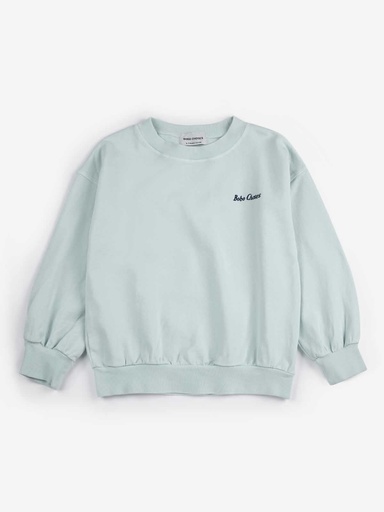 Sweat-shirt col rond mr pickles bleu clair