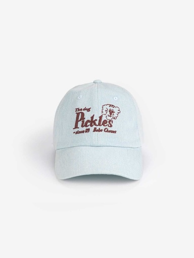 Pet denim woven pickles de hond light blue 