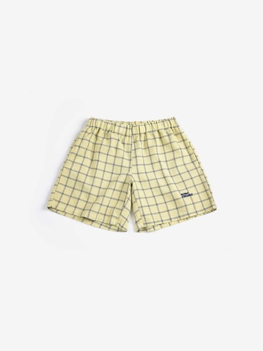 Short bermuda woven sassy check pattern Yellow 