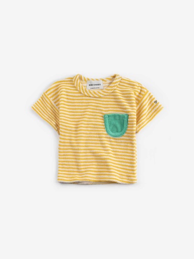 Sweatshirt badstof gebreid gele strepen Yellow 
