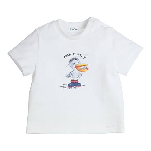T-shirt aerobic keep it salty white 