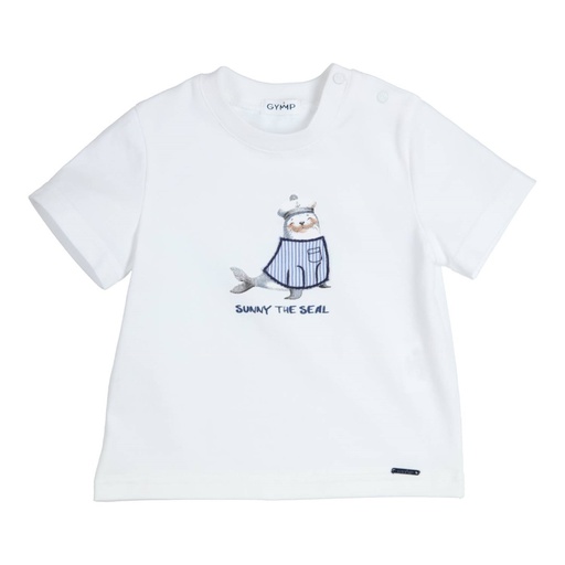 T-shirt aerobic sunny the seal White - Blue 